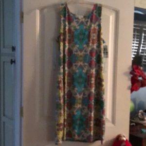 Multi colored midi dress